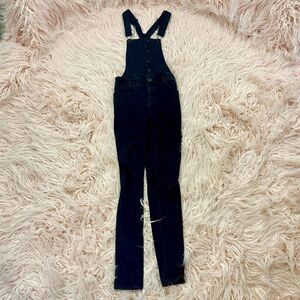 Black Denim Overalls
